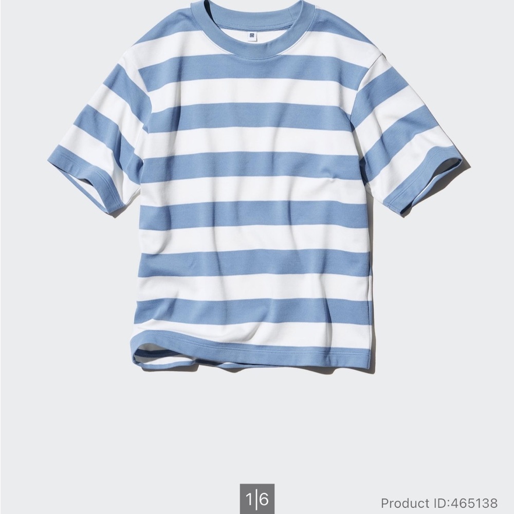 Uniqlo Blue and White Striped Kids Shirt